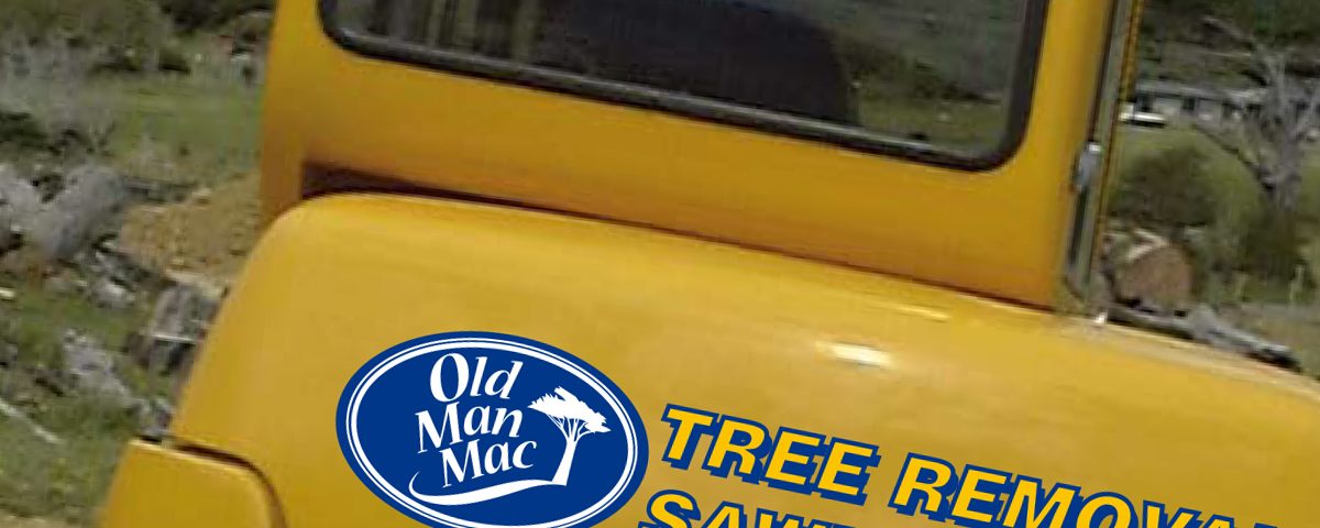 Vehicle graphics on digger Old Man Mac